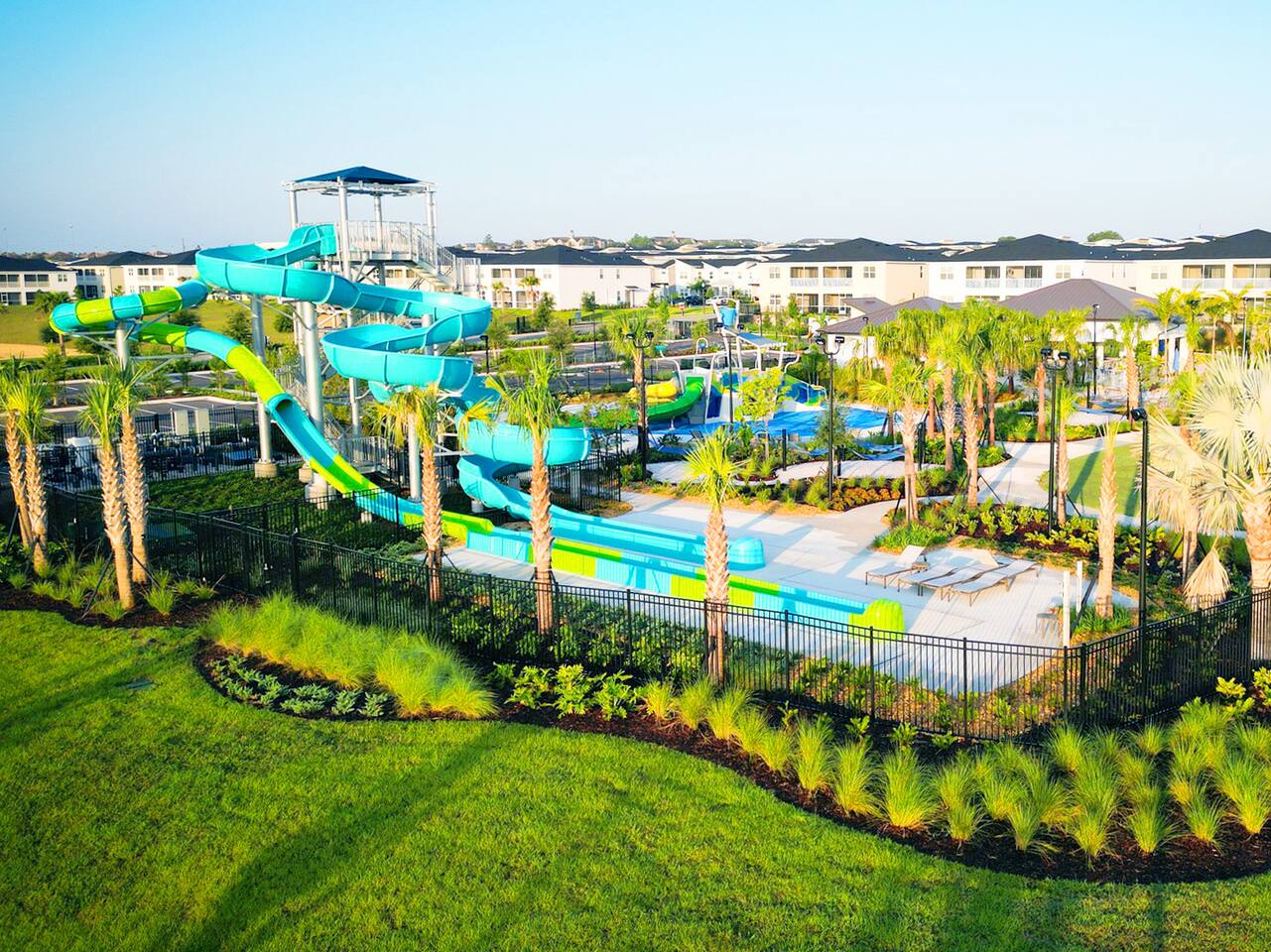 Soak up the fun on the exciting 2-story water slide—perfect for family fun and u