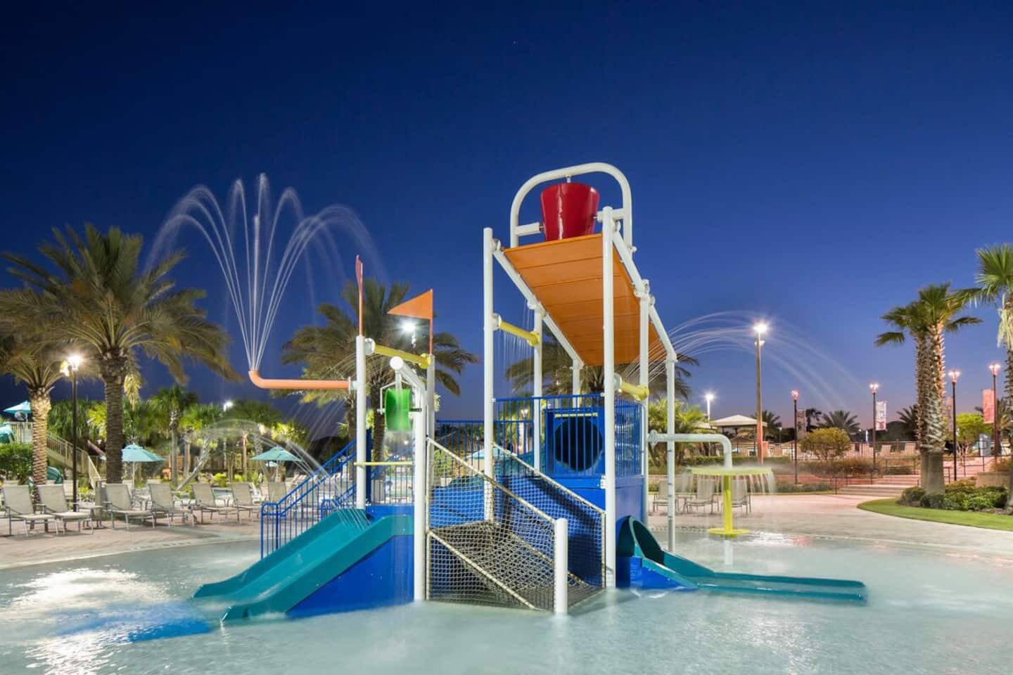 Kids waterpark in the Oasis retreat clubhouse area.  You get full access to the 